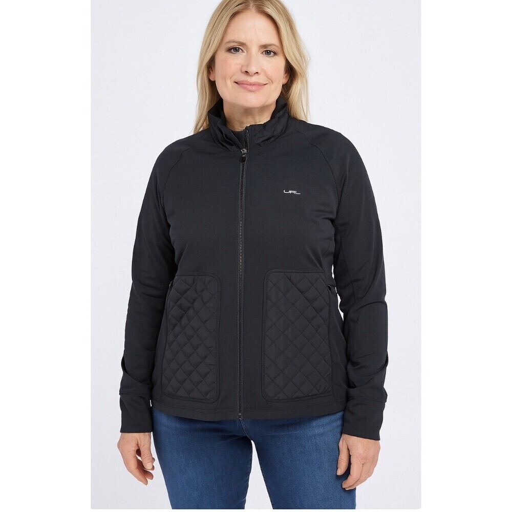 LRL Lauren Ralph Lauren Jacket full zip up black quilted pockets full zip up XL